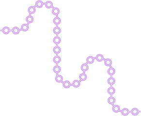 Circle line creates a directional flow pattern shaped through curve-based path forms.