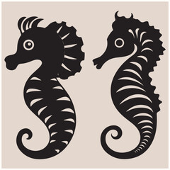 sea horse vector illustration