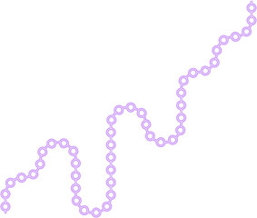 Circle pattern extends across a horizontal line formed with consistent curve motion.