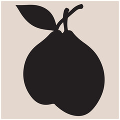 silhouette Pear Fruit Clipart