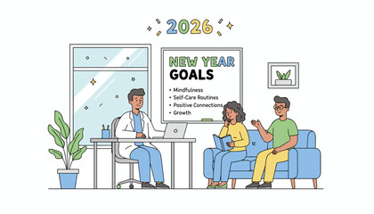Setting 2026 New Year goals for mental health selfcare and personal growth consultation