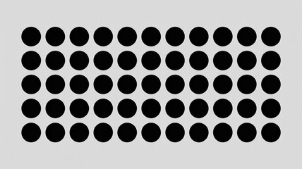 Grid of black ovals on a light gray background