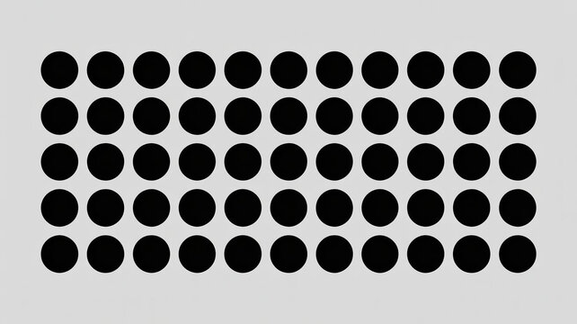 Grid of black ovals on a light gray background