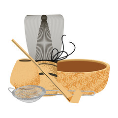 Traditional Japanese Matcha Tea Ceremony Utensil Set