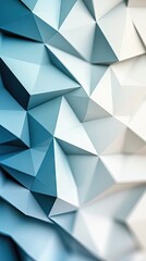 Obraz premium Abstract image of geometric shapes in shades of blue and white, with a gradient effect.