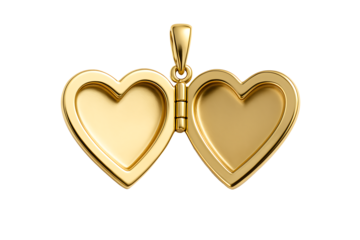 Elegant openable heart pendant with two photo compartments, luxury gold jewelry design for Valentine and wedding gifts