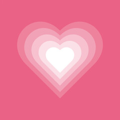 Cute Heart Pattern Background with Icon Highlight