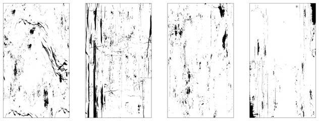 Obraz premium Grunge overlay textures. Vector distress textures.