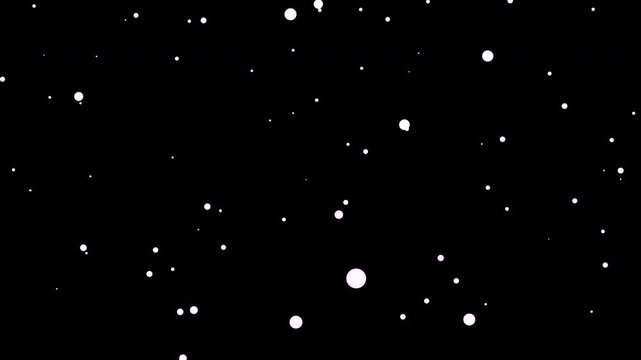 4K Twirling Snowfall Overlay with Blurred Sphere Particles &ndash; Swirling Falling Snow &ndash; Winter Background &ndash; Transparent ProRes 4444 Alpha Video Effect