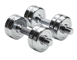 Chromed dumbbells for strength training, home gym