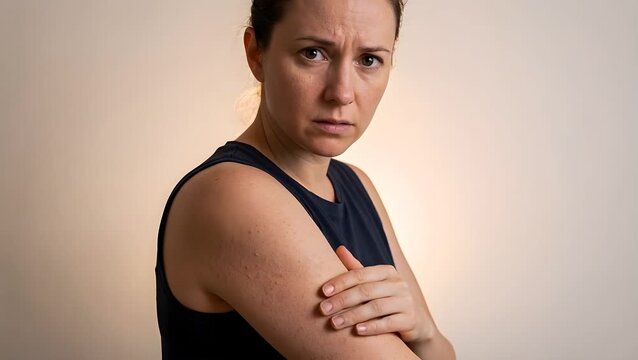 Skin problems encountered by a woman in a studio environment