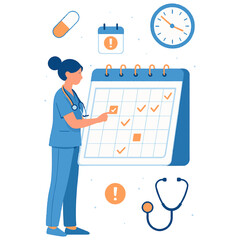 Medical Scheduling illustration vector