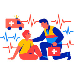 Emergency Medical Response illustration vector
