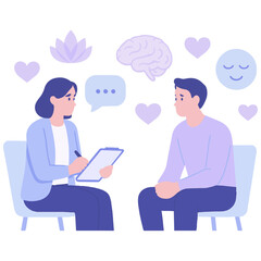 Therapy Session illustration vector