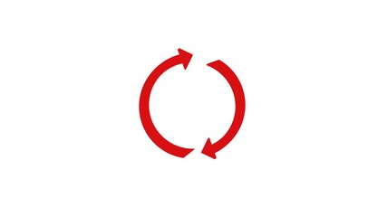 red circular arrow Animation Video 4K