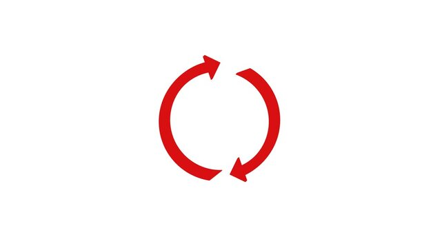 red circular arrow Animation Video 4K
