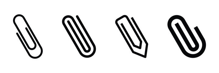 Paper clip icon. Attachment vector sign