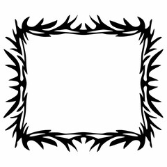 Ornate black tribal style border design