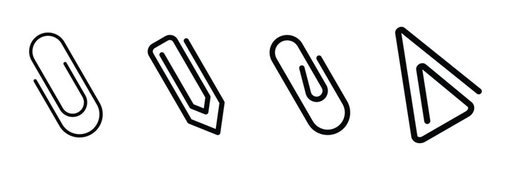 Attachment paper clip line icon.