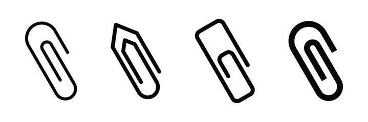 Attachment paper clip line icon.