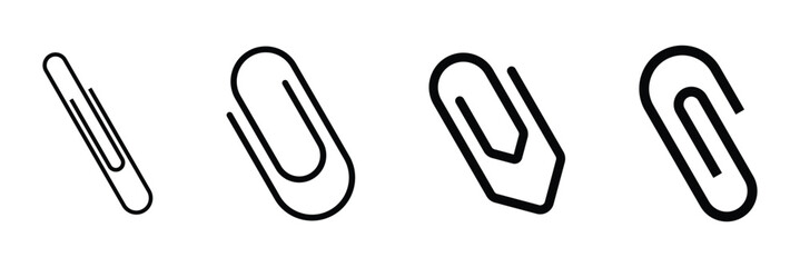 Paper clip icon vector set. Paper clip illustration sign collection. Clip symbol or logo.