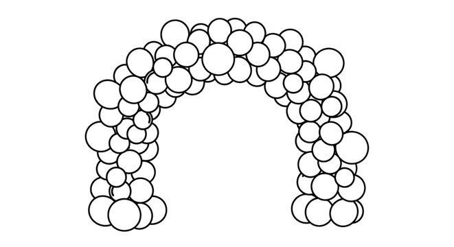 Balloon arch vector illustration party decoration design