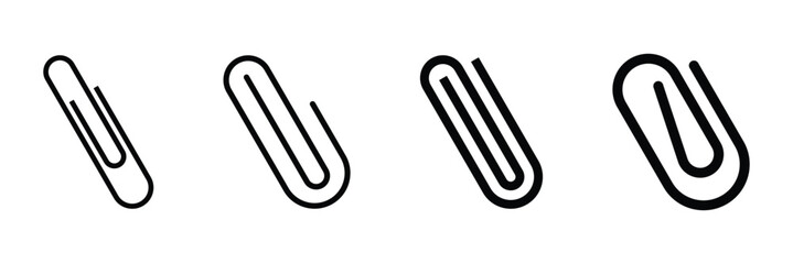 Obraz premium Paperclip Icon Vector Illustration Design On White Background