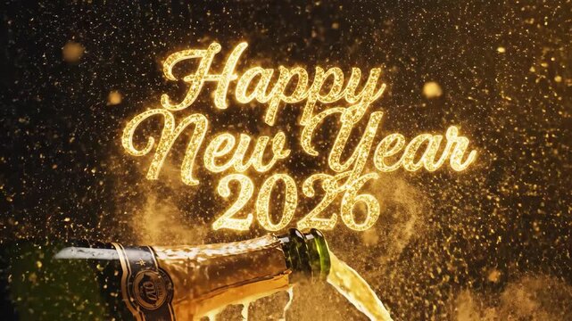 Champagne bottle popping open with cork flying out, a celebration of luxury and success, perfect for festive events and high-end lifestyle campaigns