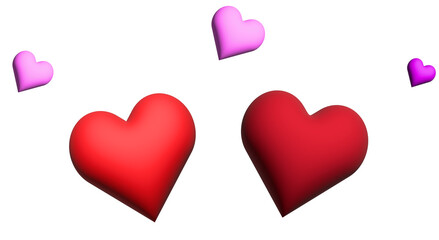 valentine Day Love, 3d Love, Love hearts, valentine romance love set