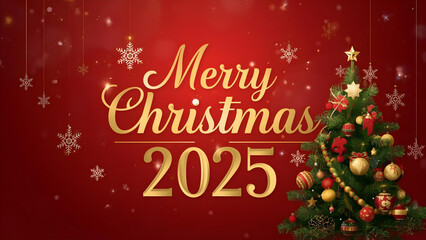 merry christmas greeting card