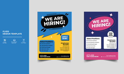 We Are Hiring Flyer Modern Template Design