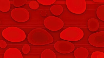 Abstract red shapes on textured red background