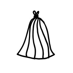 A decorative Christmas bauble illustrated in a clean, modern style. This festive ornament is ideal for holiday cards, gift tags, packaging, winter decor design