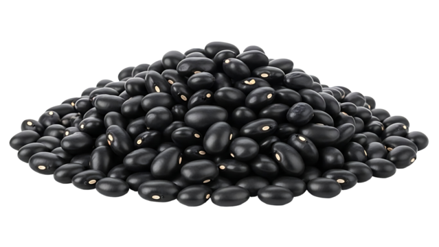 Pile of black beans for authentic cuisine recipes