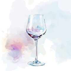 Elegant crystal glass painting design collection, Hand-painted watercolor style, vectorized, vector set available in EPS, Simple design, EPS format set