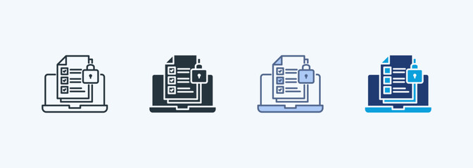 Secure Data Multiple Style Icon Collection