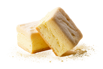 Whimsical shortbread drawing in chalk pastel isolated on transparent background