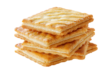 Close-up of shortbread in hand-drawn pastel style isolated on transparent background