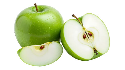 Fresh Granny Smith apples sliced, perfect for recipes