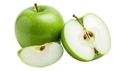 Fresh Granny Smith apples sliced, perfect for recipes