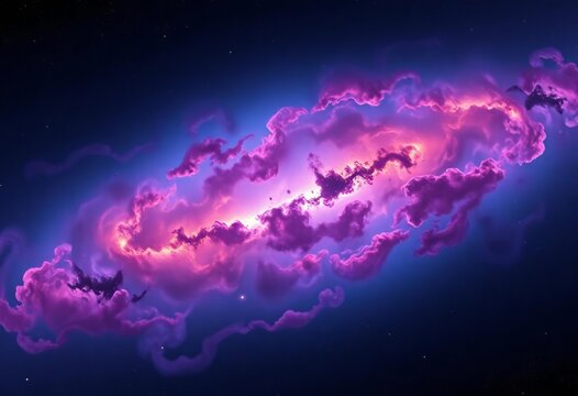 Vast, starless void, swirling nebulae textures,  space,  opaque