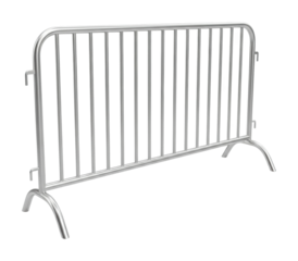 Event barriers for crowd control venue urban isolated on transparent background