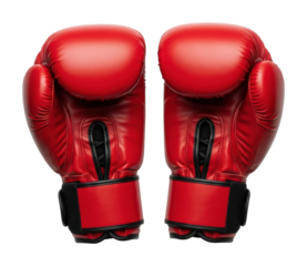 Boxing match action gym arena sports equipment isolated on transparent background