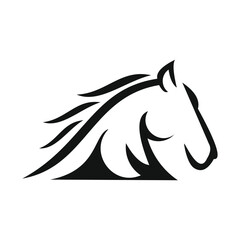 Horse Head Logo Vector Illustration | Elegant Minimalist Equine Design, Branding