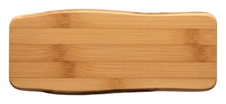Cutting board preparation kitchen food natural wood top view isolated on transparent background