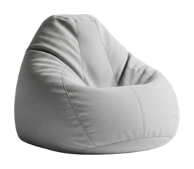 Relaxing bean bag chair modern living room furniture cozy stylish isolated on transparent background