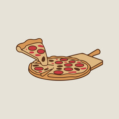 vector illustration of pizza