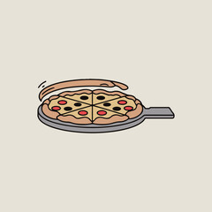 vector illustration of a pizza