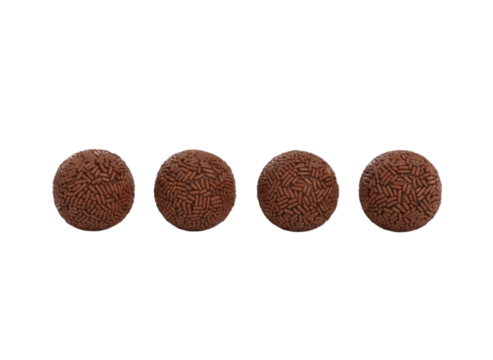 Delicious brigadeiro dessert row, chocolate sprinkles, party treats, sweet temptation