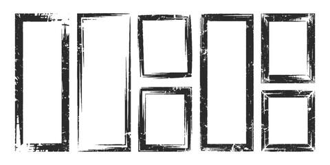 Grunge frame border texture on isolate background. Old grunge frame with dust texture.